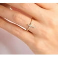 thumbnail image 3 of vylahjewellery 14K Rose Gold Round Cut Moissanite Diamond Criss Cross Anniversary Ring for Women Dainty Christian Faith Jewelry Promise Wedding Everyday Ring, 3 of 4