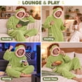 thumbnail image 2 of GOBWCOT Adult Big Mouth Monster Costume for Adults, Hooded Onesie Pajamas Loungewear for Halloween Cosplay Party Dress-Up, 2 of 8