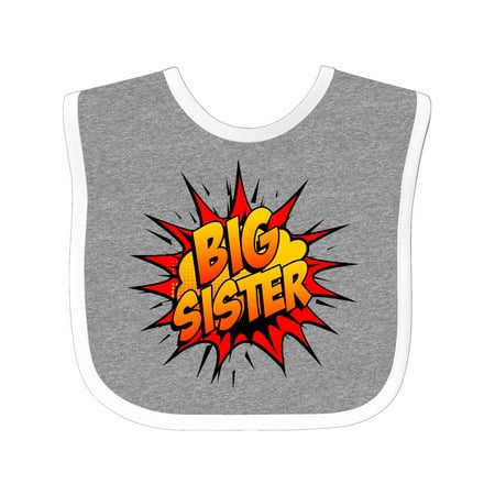 

Inktastic Big Sister Super Hero Gift Baby Girl Bib