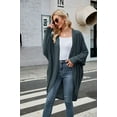 thumbnail image 5 of Sherrylily Women Cardigan Long Batwing Sleeve Open Front Knit Sweater Chunky Waffle Coat, 5 of 5