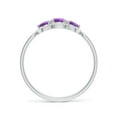 thumbnail image 2 of ANGARA Natural 0.25 Ct. Amethyst with Diamond Classic Ring in 14K White Gold for Women (Ring Size: 11), 2 of 9