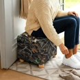 thumbnail image 5 of SCRAWLGOD Camo Forest Print Ottoman Slipcover Square Stretch Ottoman Covers for Folding Storage Stool Soft Foot Stool Cover with Elastic Bottom for Home Decor, 5 of 7