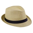 thumbnail image 4 of Panama Cowboy Cap for Women Men Outdoor Travel, Short Brim Straw Summer Beach Roll up Sun Hat, 4 of 8