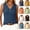25# Blue, variant on Sleeveless T-Shirt For Women's Summer Loose Sleeveless Button V-Neck Shirt Knitted Tank Tops White XL