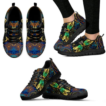 

Bohemian Mandala Dragonfly Design Brand Fashion Sneakers Comfortable Summer Breathable Shoes Walking Shoes Flats