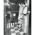 thumbnail image 2 of Portable Television In A New York City Elevator History (18 x 24), 2 of 2