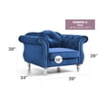 thumbnail image 2 of Glory Furniture Hollywood Velvet Chair in Navy Blue, 2 of 6