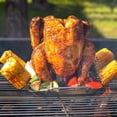 thumbnail image 3 of Soporte para asador de pollo - Soporte de acero inoxidable - Parrilla para parrilla, horno - Apto para lavavajillas - Incluye 4 pinchos para verduras, 3 of 8