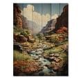 thumbnail image 3 of Designart "Canyon Serenading Forms Landscape II" Landscape & Nature Print on Natural Pine Wood, 3 of 5