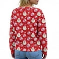 thumbnail image 7 of Women's Cute Fun Christmas Sweater Long Sleeve Knitted Sweater for Fall and Winter, Festive Holiday Wear, Perfect as Christmas Sweaters for Women and Christmas Gifts,Vermilion,Size 2XL, 7 of 7
