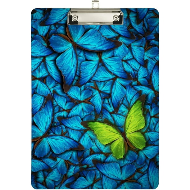 FMSHPON Beautiful Butterfly Clipboard Hardboard Wood Nursing Clip Board