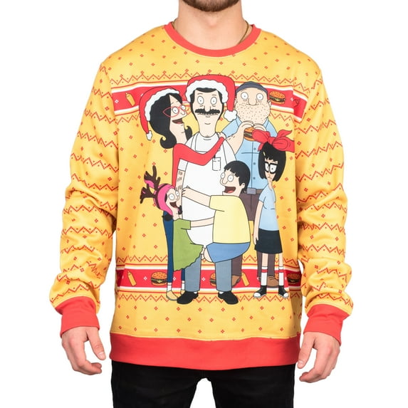 Bob's Burger Family Hug Ugly Christmas Sweater