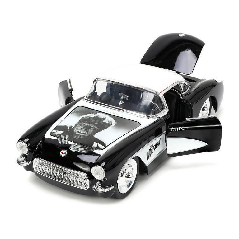 1957 Chevrolet Corvette Black w/White Top and Wolfman