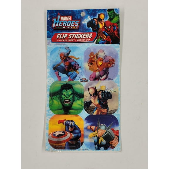 Marvel Heroes Flip Stickers 1 Sticker Sheet
