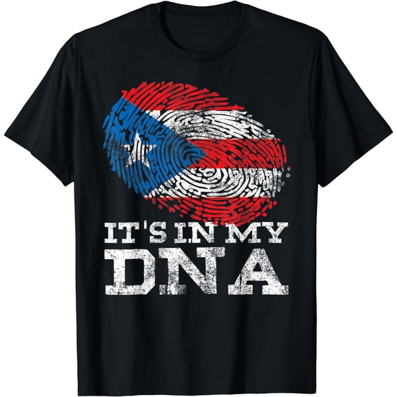 It's In My DNA Puerto Rico Rican Hispanic Heritage Month T-Shirt Black Small