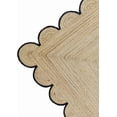 thumbnail image 5 of 2.6x5 Ft Black Border Premium Scalloped Jute Rug, Handcrafted Natural Braided Carpet for Living Room, Bedroom, Entryway, Hallway etc., 5 of 5