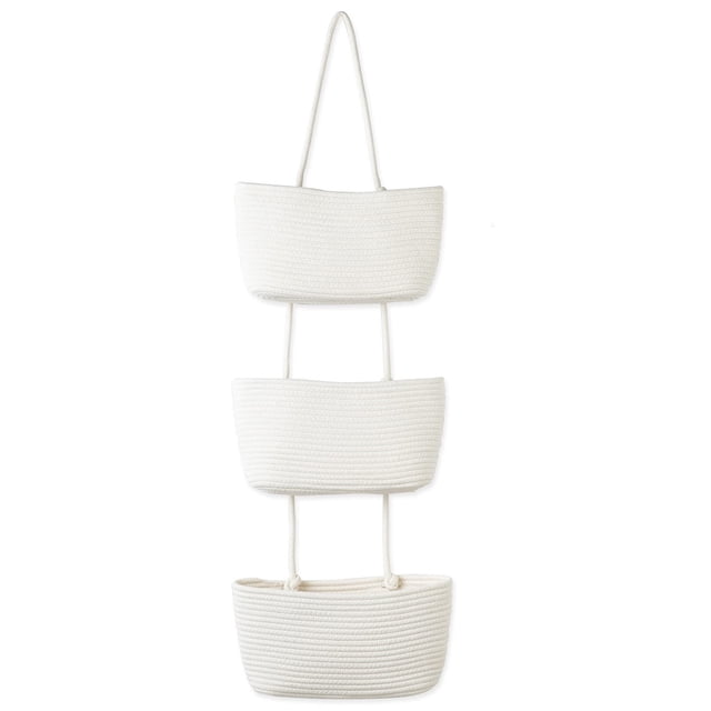 Detachable Hanging Basket With 3 Pockets Multi-layer Wall Hanging Storage Bag Organiser For Bedroom Bathroom Kitchen