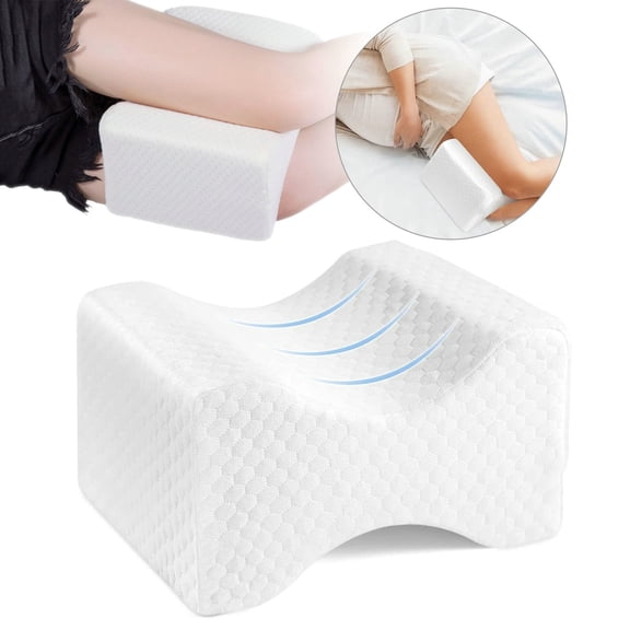 Sunsanly Orthopedic Knee Pillow Leg Pillow Comfortable Memory Foam Knee Pillow for Side Sleepers