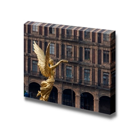 wall26 - Canvas Prints Wall Art - Mexico City Statue | Modern Wall Decor/Home Decoration Stretched Gallery Canvas Wrap Giclee Print. Ready to Hang - 24" x 36"