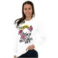 thumbnail image 3 of Death Becomes Her Skull Rose Tattoo Women's Long Sleeve T Shirt Brisco Brands X, 3 of 5
