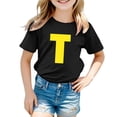 thumbnail image 1 of TZEWGL Cute Shirt For Kid Letter Printed Short Sleeve Print Crewneck Top For Newborns size 3-4T, 1 of 4