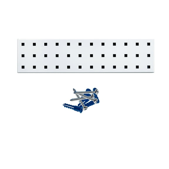Triton Products® LocBoard (1) 18"W x 4.5"H Epoxy, 18 Gauge Steel Square Hole Pegboard Strip