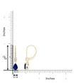 thumbnail image 2 of ANGARA Natural Sapphire Leverback Drop Earrings with Diamond in 14K Yellow Gold for Women (Size-6x4mm) | September Birthstone, Anniversary, Jewelry Gift for Women | Natural Blue Sapphire Earrings, 2 of 9
