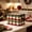 Beige, variant on Christmas Plaid Pattern Storage Box with Carry Handles for Holiday Ornaments