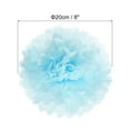 thumbnail image 2 of Uxcell 8" Tissue Pom Poms Paper Flowers Ball Wedding Party Decoration, Light Blue 5 Pack, 2 of 6
