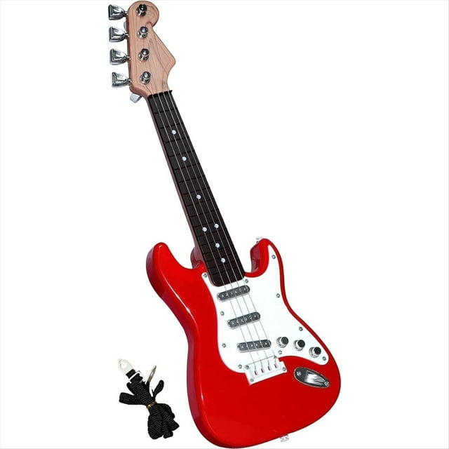 Juguete de Guitarra de 17 Pulgadas para NiñOs, Instrumentos Musicales de Guitarra EléCtrica de 4 Cuerdas para NiñOs, Juguete de Instrumento ElectróNico PortáTil,B