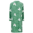 thumbnail image 4 of Arlun Valentine's Day Robes for Women Fashion Full Zipper Long Sleeve Soft Comfy Flannel Loungewear Fashion Heart Printed Fuzzy Winter Warm Sleepwear Bathrobe 3-Green XL, 4 of 8