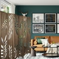 thumbnail image 3 of Fionafurn 6 Panel Room Divider,Carved Lacquer Privacy Screens, 67in(H) Brown, 3 of 8