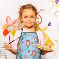 thumbnail image 2 of Mermaid Princess Sea Pattern Kids Aprons for Girls and Boys,Adjustable Neck Strap Toddler Aprons for Kids Cooking Baking, 2 of 6