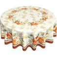 thumbnail image 2 of Autumn Pumpkin Round Tablecloth Thanksgiving and Fall Leaf Decorative Table Cloth 60 Inch Polyester Fabric Farmhouse Harvest Table Cover for Home Kitchen Outdoor Halloween Party, 2 of 6