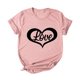 thumbnail image 1 of Camisas casuales de manga corta para mujer Tops Blusa con cuello en O con estampado del día de San Valentín Fridja  gope1030, 1 of 3