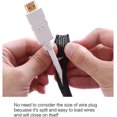 thumbnail image 2 of 25ft - 1/4 inch Cord Protector Wire Loom Tubing Cable Sleeve Split Sleeving For USB Cable Power Cord Audio Video Cable – Protect Cat From Chewing Cords - Black, 2 of 8