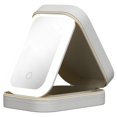 thumbnail image 2 of Caja Almacenamiento Maquillaje Con Espejo LED Estuche Cosméticos Portátil Regulable () Blanca, 2 of 9