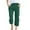 Green, variant on Women's High Waisted Wide Leg Casual Trousers Comfortable Elastic Drawstring Straight Fit Long Pants with Pockets