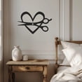 thumbnail image 4 of Violaura Heart Metal Wall Art - Easy to Install Hanging Perfect for Home, Living Room Decor (36.0" x 24.1"), 4 of 8