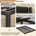thumbnail image 6 of Bedofmine 3 inch Low California King Bed Frames, Heavy Duty Metal Platform with Rounded Corner Legs, No Box Spring Needed, Easy Assembly, Noise Free, Black, 6 of 7