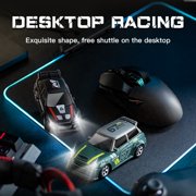 KF33 1:64 Scale Desktop RC Drift Car, 2.4G 4WD Full-Proportional Drift Racing Car with Roadblocks, Gun-Style Controller & High/Low Speed Switching for Teens & Adults - RTR