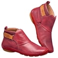 thumbnail image 1 of Zapatos ortopédicos Botas planas vintage Zapatos con parte superior del tobillo Botas suaves de Pu Gancho y bucle con suela de Tpr, 1 of 4