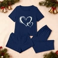 thumbnail image 4 of COM1950s Ensembles de Pyjama pour Femmes, 3 Pcs Pyjamas pour Femmes, Ensemble Haut à Manches Courtes et Shorts, Tenue Décontractée pour la Maison, Pantalons pour Femmes, Pantalons de Pyjama pour Femmes, Pyjamas Grande Taille pour Femmes, Hauts Décontractés pour Femmes, 4 of 8