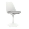 thumbnail image 5 of Modholic Tulip 48" Fiberglass Dining Table & Set Of 4 Chairs, Gray, 5 of 6