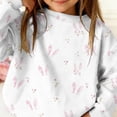 thumbnail image 3 of Girls Easter Bunny Sweatshirt Long Sleeve Crewneck Soft Stretchy Pullover Top Kids Youth Multicolor Spring Kids Clothes,Size 12-13T, 3 of 6