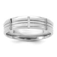 thumbnail image 3 of 14K White Gold Light Comfort Fit Fancy Band Ring Size 11, 3 of 5