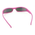thumbnail image 7 of Retro Slit Thin Narrow Rectangle Curved Wrap Sport Plastic Sunglasses Pink - Pink Mirror, 7 of 7
