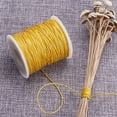 thumbnail image 5 of 1 Roll 1mm 100 Yards Waxed Cotton Cord Thread Beading String for Jewelry Making Crafting Beading Macrame Golden, 5 of 9