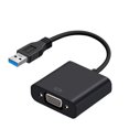 thumbnail image 1 of Adaptateur USB vers VGA, Adaptateur USB 3.0 vers VGA Mini Carte Vidéo Externe Full HD Adaptateur Multi-Moniteur Convertisseur Vidéo Multi-Affichage Supporte Résolution Max 1080p pour Win 7/8/10 (Noir), 1 of 4