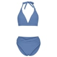 thumbnail image 6 of UTSJKR Women's Two Piece Bathing Suits Push Up Bikini Set Swimsuit Vintage Swimwear Swimwear 2025 Beachwear for Women Light Blue XL, 6 of 8
